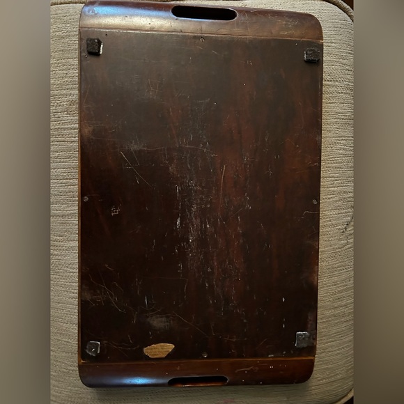 Charming tray over 100 years old Victorian butterfly shrooms fern nature core - Picture 6 of 12